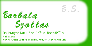 borbala szollas business card